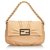 Fendi Brown Leather Mia Shoulder Bag Beige Golden Metal  ref.127792