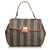 Fendi Brown Pequin Handbag Leather Plastic  ref.127802
