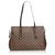 Louis Vuitton Brown Damier Ebene Chelsea Leather Cloth  ref.127847