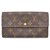 Louis Vuitton Bifold Wallet Brown Cloth  ref.127872