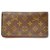 Louis Vuitton Long Wallet Brown Cloth  ref.127878
