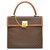 Céline Macadam Hand Bag Brown Cloth  ref.127891