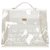 Hermès Hermes White Vinyl Kelly Handbag Bianco Plastica  ref.128030