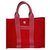 Hermès toto Dark red Leather Cotton  ref.128075