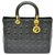 Dior Lady Dior Black Leather  ref.128109