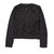 Louis Vuitton DARK GREY BLACK SEQUINS FR38 Laine Noir Gris anthracite  ref.128110