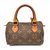 Louis Vuitton Mini Speedy Brown Cloth  ref.128127