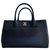 Chanel Executive grained leather handbag Dark blue  ref.128222