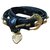 Cintura nera di Yves Saint Laurent Nero D'oro Pelle  ref.128281