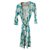 Diane Von Furstenberg Diane von Fürstenberg Wrap Dress Turquoise Silk  ref.128295