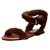 Valentino low sandal Brown Fur  ref.128318