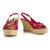 Chaussures à plateforme avec sandales compensées en jute de cuir verni Fuschia Louis Vuitton 36,5 Cuir vernis  ref.128343