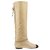 Chanel boots Cuir Beige  ref.128358