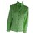 Camisa do Medusa do Couture das calças de brim de Versace Verde Algodão Elastano  ref.128513