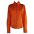 Camicia Versace Jeans Couture Medusa Arancione Cotone  ref.128515