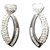 Autre Marque Earrings Hearts Earrings in White Gold and Diamonds 0.52 Cts Silvery  ref.128710