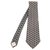 Hermès Corbata Hermes en seda estampada con motivos de mandíbula y cuerda en excelentes condiciones. Blanco Azul Verde  ref.128786