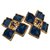 Yves Saint Laurent CROIX CLIPS Blu navy Placcato in oro  ref.128800