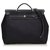 Hermès toile noire MM sac cartable Cuir Tissu  ref.128891