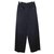 Pantaloni a vita alta di Chanel, Collezione estiva 1989 Blu navy Cotone  ref.128919