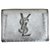 Yves Saint Laurent envelope purse Silvery Leather  ref.128942