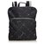 Mochila de nylon Chanel Black Old Travel Line Negro Blanco Paño  ref.129055