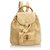 Gucci Brown Bamboo Suede Drawstring Backpack Beige Leather Wood  ref.129066