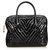Chanel Black Patent Leather Chevron Business Bag  ref.129096
