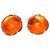 Yves Saint Laurent Ohrringe Golden Orange Metall  ref.129146