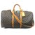 Louis Vuitton keepall 55 monogram shoulder strap Brown Leather  ref.129266