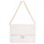 Vintage Timeless Chanel Clutch Bag aus weißem Leder in gutem Zustand gesteppt!  ref.129289