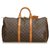 Louis Vuitton Brown Monogram Keepall 50 Leather Cloth  ref.129364