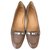 Hermès Zapatos de bloqueo de Kelly Gris pardo Cuero  ref.129522