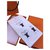 Hermès Card to tie White Orange Plastic  ref.126995