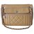 SAC CHANEL PETIT SHOPPING PERFORE Cuir Beige  ref.129693