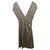 Diane Von Furstenberg DvF Mula vestido de jersey de seda Crudo Gris pardo  ref.129768