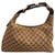 Gucci Hobo bag Brown Leather Cotton  ref.129831