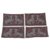Hermès 4 sets de table leopard Coton  ref.129850