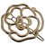 Chanel CAMELIA CLAMP Golden Metall  ref.129895