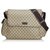 Gucci Brown GG Supreme Coated Canvas Diaper Bag Beige Dark brown Leather Cloth Cloth  ref.129926