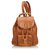 Gucci Brown Bamboo Leather Drawstring Backpack Light brown  ref.129934