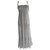 Autre Marque White Dotted Drape Sheer Floor length Dress Polyester  ref.130014