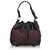 Burberry Red Cotton Shoulder Bag Black Leather Cloth  ref.130164