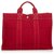 Hermès Hermes Red Fourre Tout MM Rot Leinwand Tuch  ref.130228