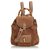 Gucci Brown Bamboo Suede Drawstring Backpack Dark brown Leather  ref.130236