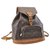 Louis Vuitton Montsouris Backpack MM25 Brown Cloth  ref.130277