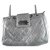 Autêntico Chanel saco Reissere modelo shopping bag East West Collector compras XL Serial Não 1050 1945 Cinza Metálico Couro  ref.130298