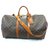 Louis Vuitton keepall 55 monogram shoulder strap Brown Leather  ref.130310