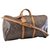 Louis Vuitton Keepall Bandouliere 60 Brown Cloth  ref.130339