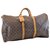 Louis Vuitton Keepall Bandouliere 60 Brown Cloth  ref.130343
